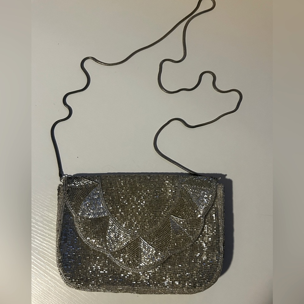 Elegant Silver Shoulder Bag